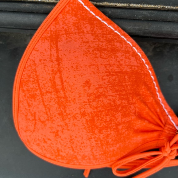 BLODY GLOVE ORANGE BUTTERFLY BIKINI TOP SZ XS - Picture 3 of 7